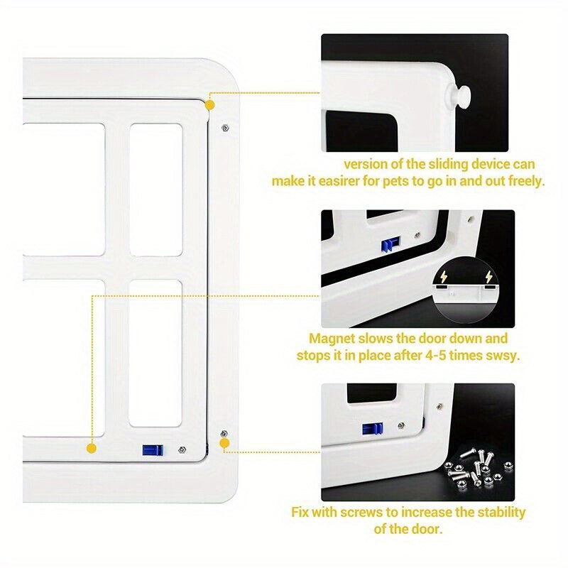 Porte Moustiquaire Magnétique pour Chien et Chat – Cadre ABS