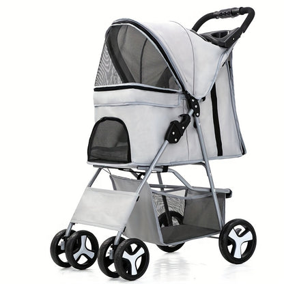 Poussette Pliable Légère avec Rangement pour Petit Chien