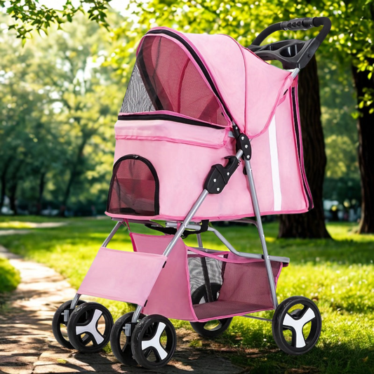 Poussette Pliable Légère avec Rangement pour Petit Chien