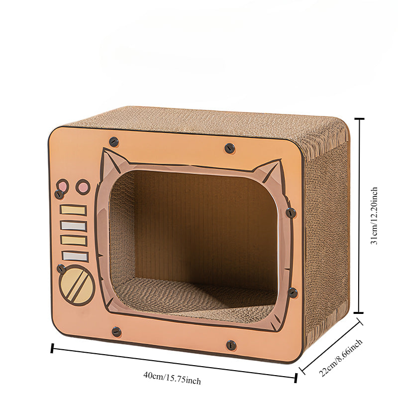 Masion Griffoir pour Chat Design TV en Carton Durable
