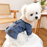 Manteau en Jean Doublé Polaire pour Chiens et Chats