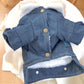 Manteau en Jean Doublé Polaire pour Chiens et Chats – Veste Chaude Automne/Hiver