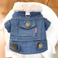 Manteau en Jean Doublé Polaire pour Chiens et Chats – Veste Chaude Automne/Hiver