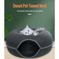 Panier Tunnel en Feutre pour Chats – Double Niveau