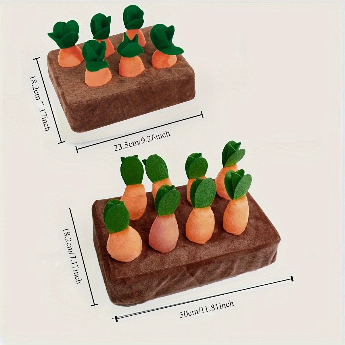 Jeu de Récolte de Carottes en Peluche pour Chiens
