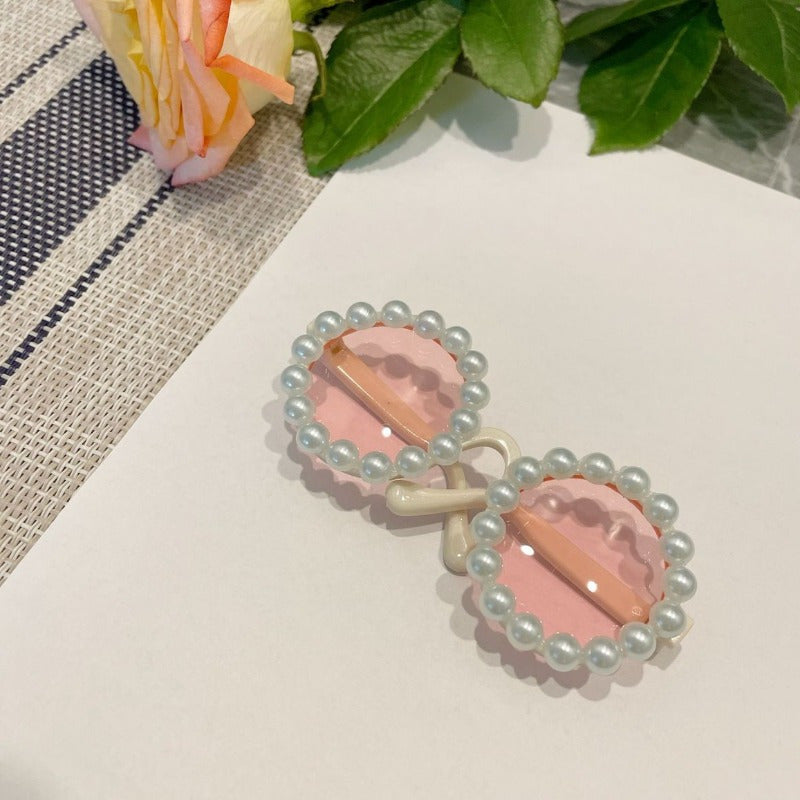 Lunettes Rondes avec Perles pour Chats et Chiens
