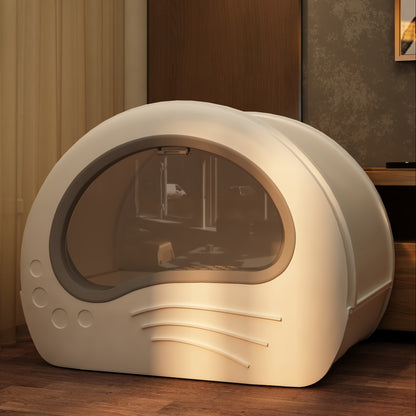 Bac à Litière Fermé Ovale Anti-Odeurs avec Pelle