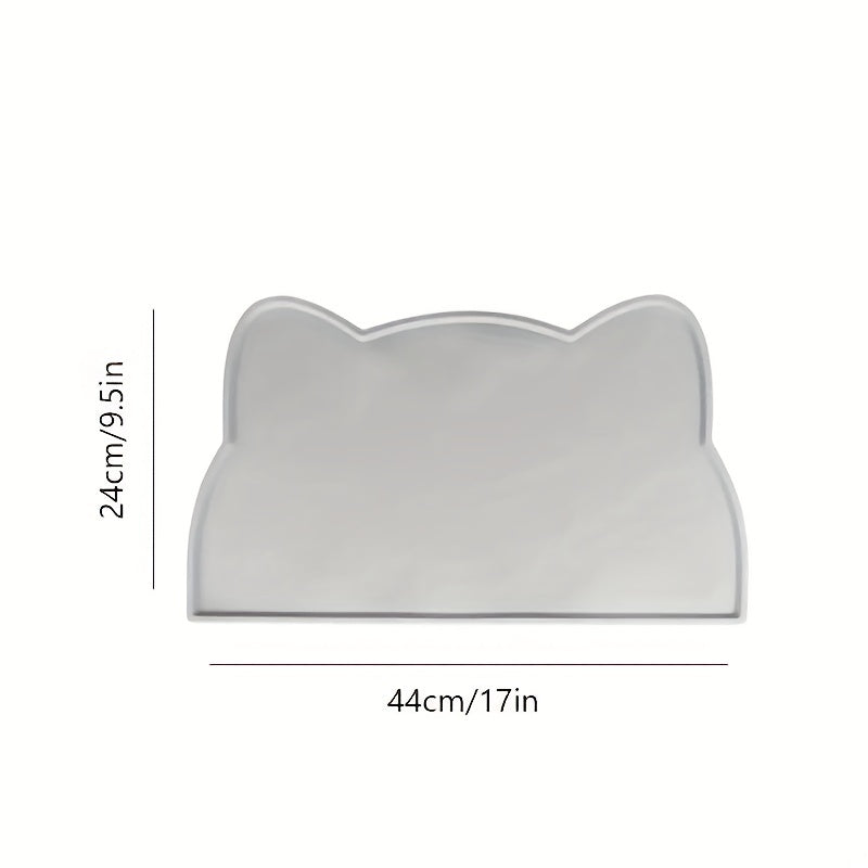Tapis en Silicone Forme de Chat pour Gamelles