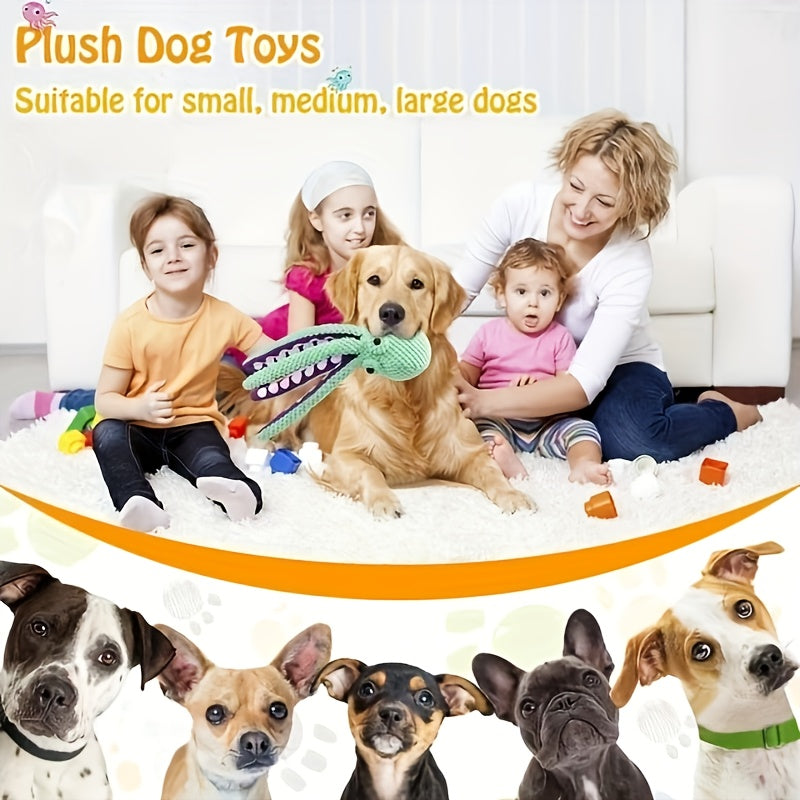 Pieuvre Sonore en Peluche pour Chiens