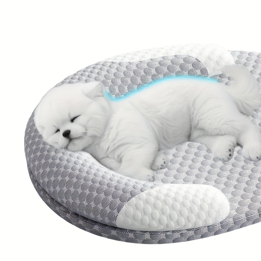 Matelas Rafraîchissant Ovale pour Chien et Chat– Fibres Techniques Respirantes