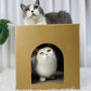 Maison en Carton avec Griffoir Intégré pour Chat