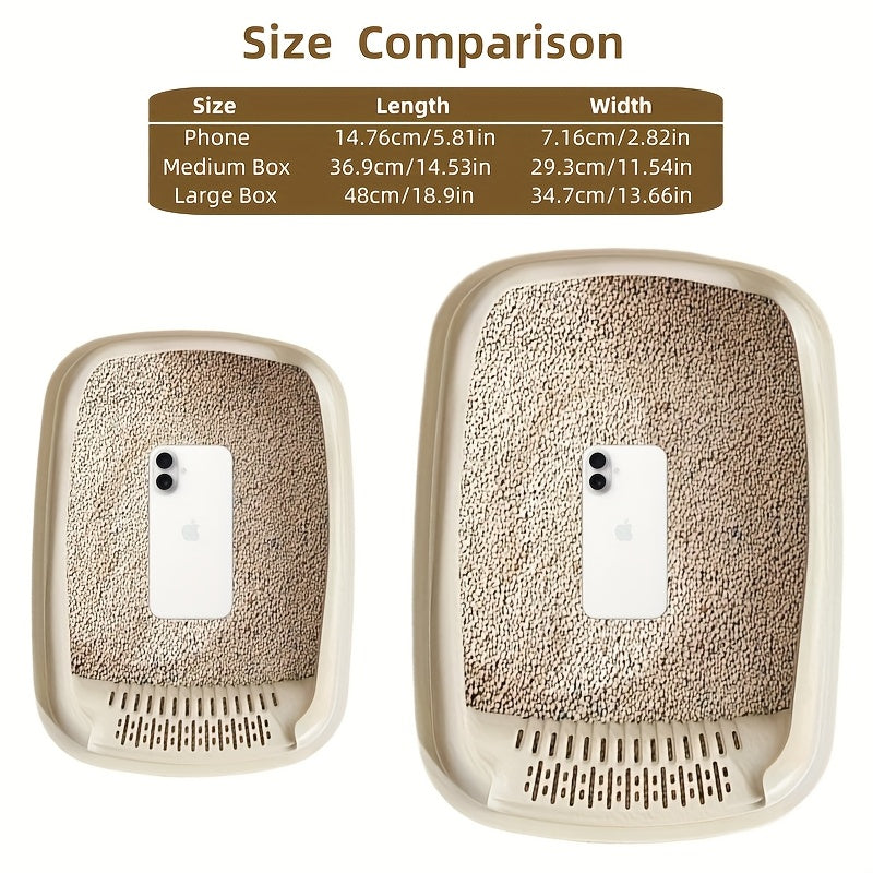 Litière pour Chat Semi-Ouverte Anti-Projection