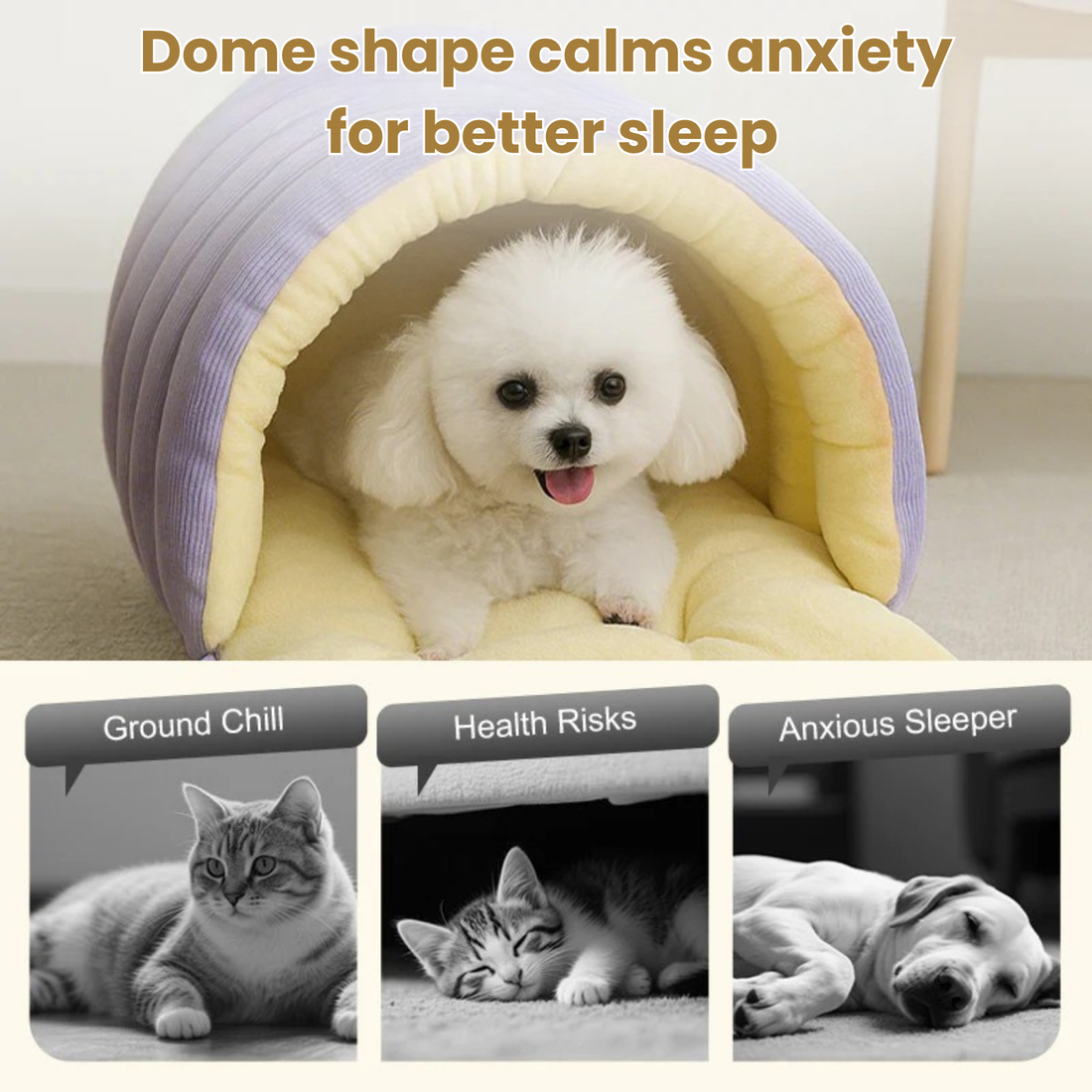 Cocon d'Hiver douillet pour chats et chiens