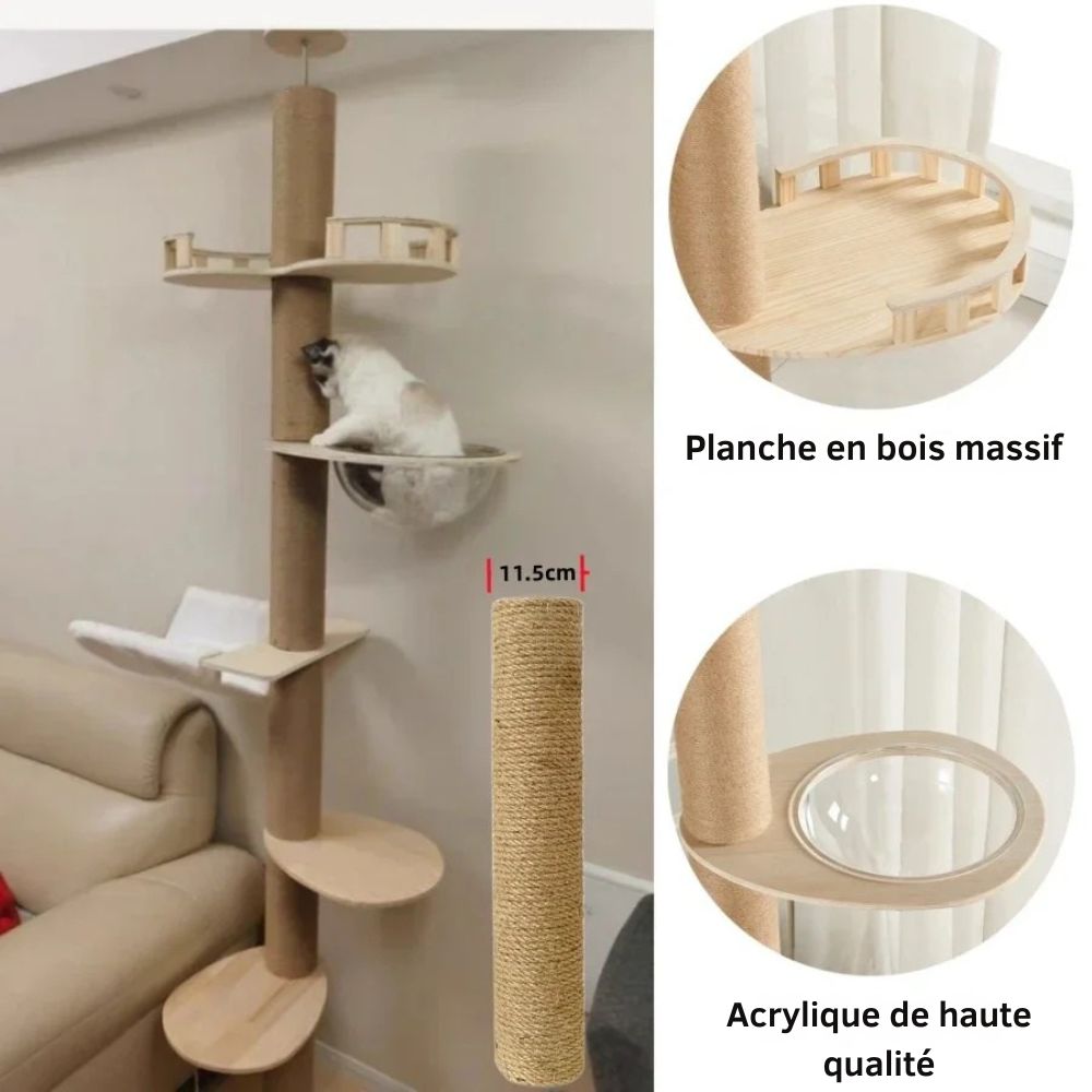Arbres à Chat Ajustable du Sol au Plafond - Plusieurs modèles
