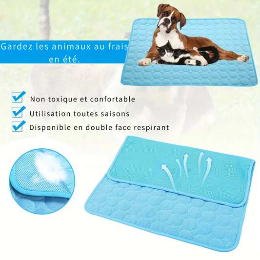 Tapis Rafraîchissant Extra-Large pour Chien – Ice Pad Respirant pour Été