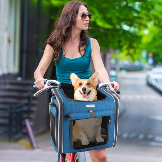 Panier vélo et sac à dos pliable pour Chien ou Chat