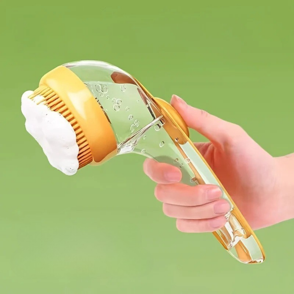 Brosse de Bain Ergonomique avec Long Manche pour Chiens et Chats