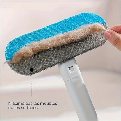 Brosse Anti-Poils Extensible pour Animaux – 2-en-1