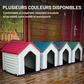 Niche Plastique Extérieur pour Chien - Toit coloré