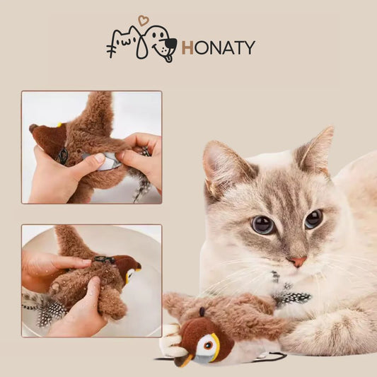 Jouet interactif Flappy Bird 2.0 pour chat – Ailes battantes & sons réalistes