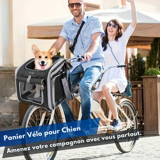 Panier vélo pliable et extensible pour chien et chat