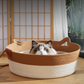 Panier Tressé Confort pour Chat – Design Oreilles & Queue
