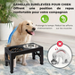 Gamelle double surélevée ajustable avec bol anti-glouton pour Chien