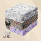 Lot de 3 Couvertures Épaisses à Motifs Pattes pour Chiens et Chats