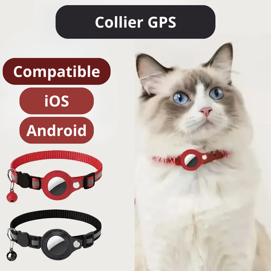 Collier GPS Étanche Anti-Perte pour Chats