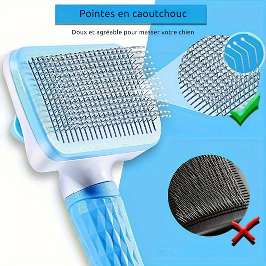 Brosse Autonettoyante pour Chiens et Chats – Picots Souples