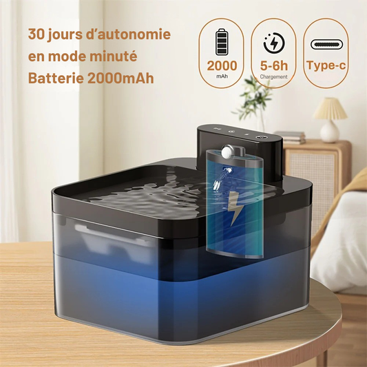 Fontaine Connectée 2.2L à Détection pour Chat & petit Chien