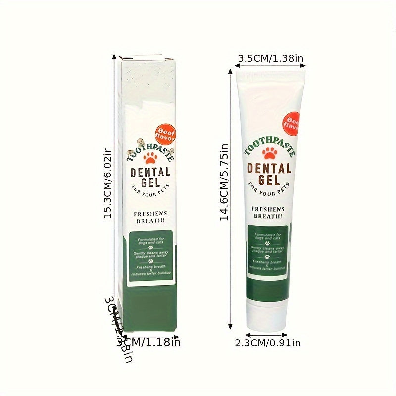 Brosse à Dents Doigt + Dentifrice Goût Bœuf