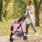 Poussette pour Chien et Chat avec Rangement Intégré
