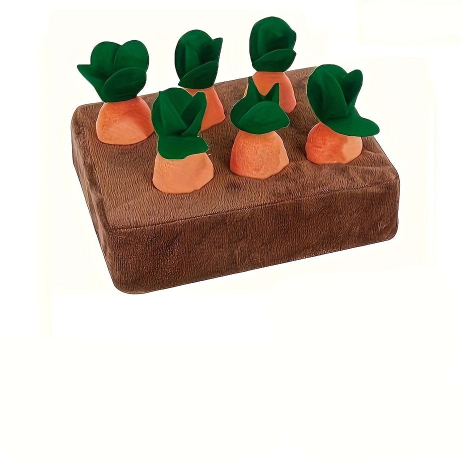 Jeu de Récolte de Carottes en Peluche pour Chiens