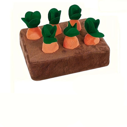 Jeu de Récolte de Carottes en Peluche pour Chiens