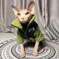 Veste Zippée Épaisse pour Chats Sans Poils, veste épaisse zippée à col montant