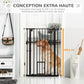 Barrière Sécurité Animaux en Acier Noir – 104x4 à 80 cm