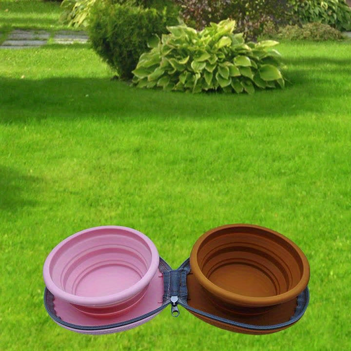Gamelle double pliable en silicone pour voyage