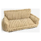 Canapé lit en peluche pour chien, style sofa rayé