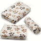 Lot de 3 Couvertures Flanelle à Empreintes pour Chiens et Chats