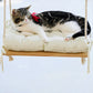 Lit de Fenêtre Suspendu en Bois pour Chats