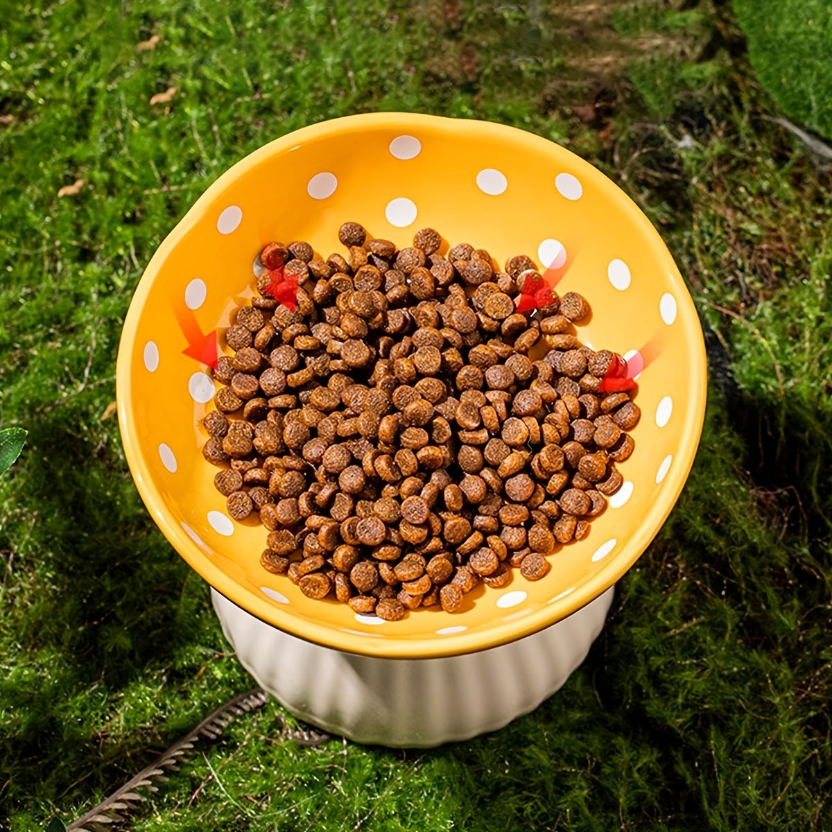 Gamelle Champignon Surélevée en Céramique pour Chats – 300ml