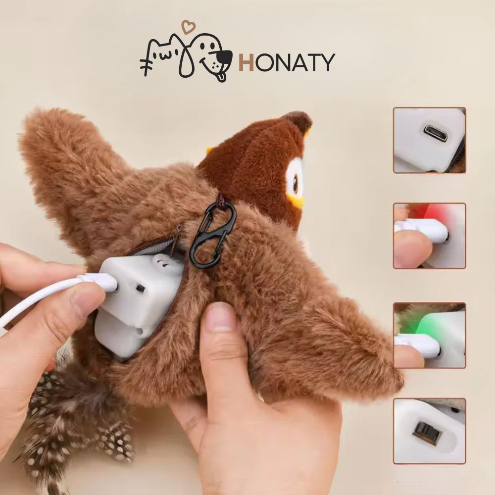 Jouet interactif Flappy Bird 2.0 pour chat – Ailes battantes & sons réalistes