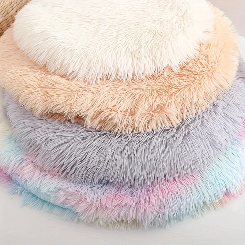 Tapis Rond Douillet en Peluche pour Animaux