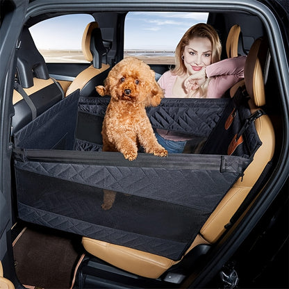 Lit de banquette arrière avec base rigide pour Chien, disponible en noir ou gris