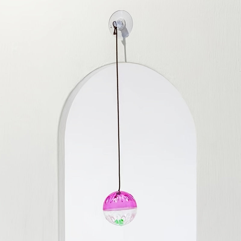 Jouet Suspendu à Ventouse avec Boule Sonore pour Chat