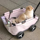 Chariot Pliable Rose pour Animaux – Version Compacte