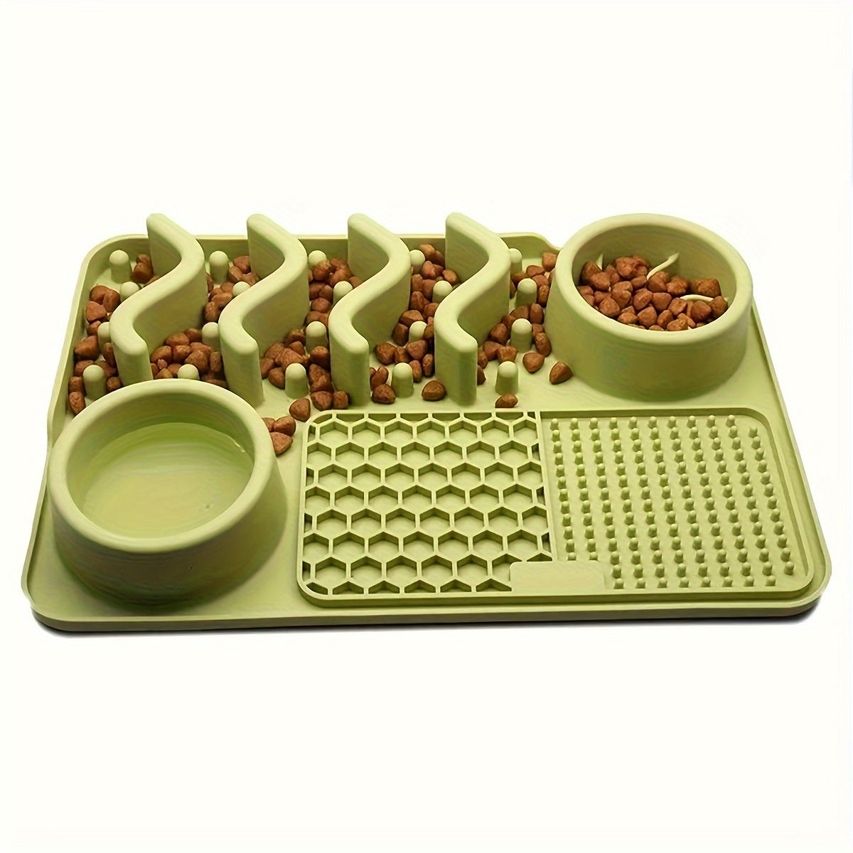 Tapis à Lécher Multifonction avec Bols en Silicone pour Chien
