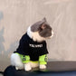 Sweat à Capuche YELVPET pour Chiens et Chats – Pull Doublé Noir et Vert Fluo