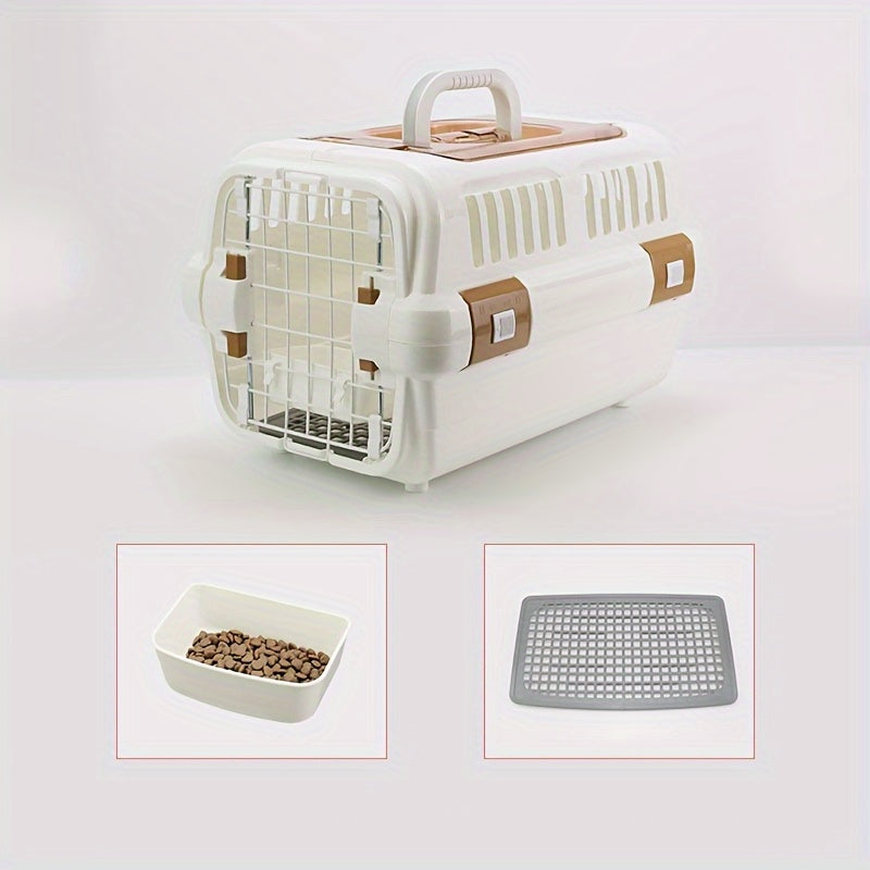 Caisse de transport pour chat en PP robuste avec fermeture sécurisée